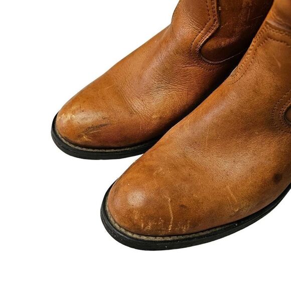 Texas Steer Leather Steel Toe Work Boot. Buckskin Size 7 - Picture 9 of 13